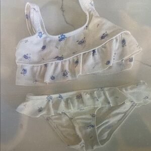 Floral Ruffle Kids Bikini